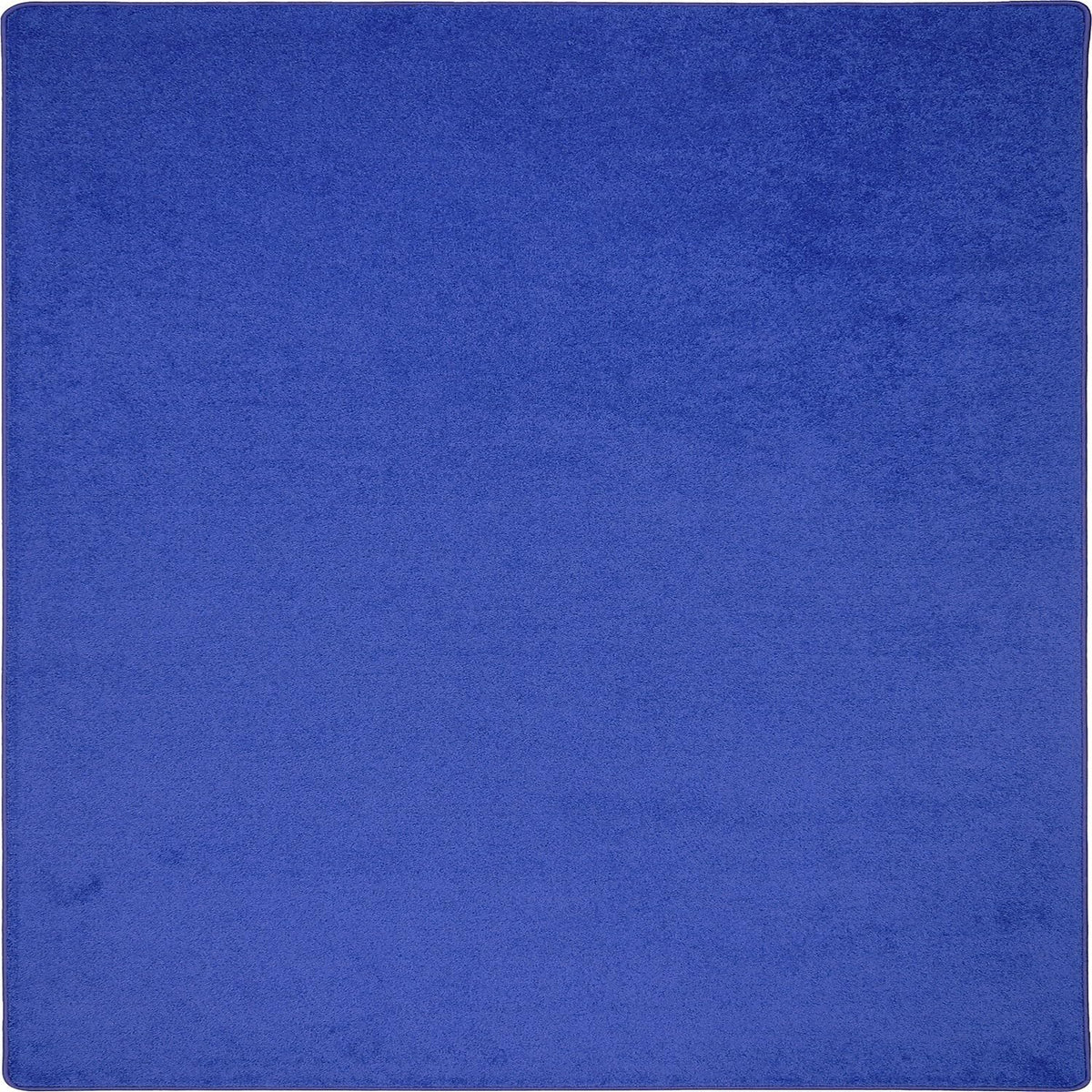 Endurance 6' x 6' Square Solid Colored Area Rug in Royal Blue by Joy Carpets – 6' x 6' (Square), Polyester, Royal Blue, Model 80P-06