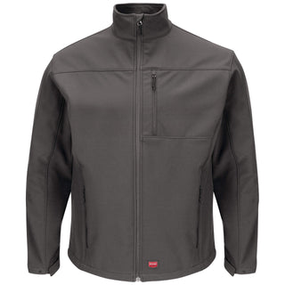Men's Deluxe Soft Shell Jacket by Red Kap – Large, Polyester Fleece, Charcoal, Model JP68CH RG L