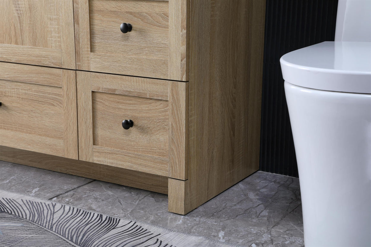 Mango Wood Bathroom Vanity - Soma Collection by by Elegant Lighting – Engineered Wood, Mango Wood, Model VF2842MW