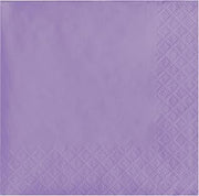 Creative Converting 57193B Touch of Color 3-Ply 50 Count Paper Beverage Napkins, Luscious Lavender