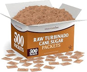 Bulk Sugar Packets by Stock Your Home – 500 Count, Brown, Pack of 500, Model SYH-3856-QV-20CT