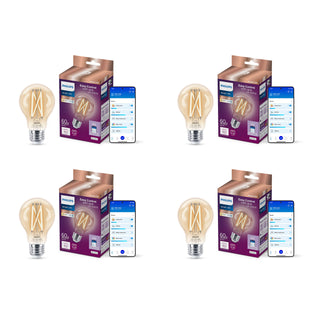Smart Lighting by PHILIPS – Glass, White, Pack of 4, Model 567164