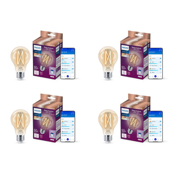 Smart Lighting by PHILIPS – Glass, White, Pack of 4, Model 567164