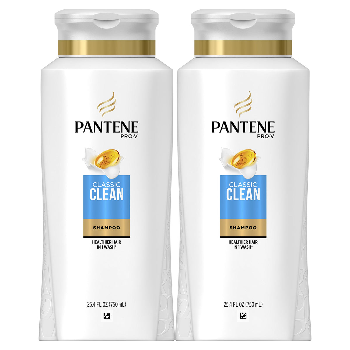 Shampoo, Pro-V Classic Clean, 25.4 fl oz, Twin Pack by Pantene – 25.4 Fl Oz (Pack of 1), Shampoo, Classic Clean, Model PR-COM-RT-X835247