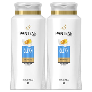 Shampoo, Pro-V Classic Clean, 25.4 fl oz, Twin Pack by Pantene – 25.4 Fl Oz (Pack of 1), Shampoo, Classic Clean, Model PR-COM-RT-X835247