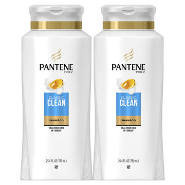 Shampoo, Pro-V Classic Clean, 25.4 fl oz, Twin Pack by Pantene – 25.4 Fl Oz (Pack of 1), Shampoo, Classic Clean, Model PR-COM-RT-X835247