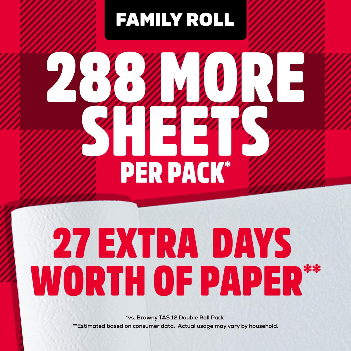 Brawny 12 Family Rolls (100 Sheets Each) / White / 1 Paper Towels