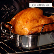 All-Clad Stainless Steel Roaster with Rack, 13 x 16 Inch, Silver