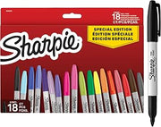 Sharpie Permanent Marker Set | Limited Edition Colour Assortment | Fine Point | 18 Count Marker Pens | Back to School Set