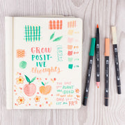 Dual Brush Pen Art Markers by Tombow – 1 Count (Pack of 6), Plastic, Nylon, Just Peachy, Model 56239
