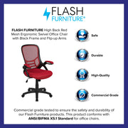 Flash Furniture Red / Set of 1 / Contemporary Home Office Desk Chairs