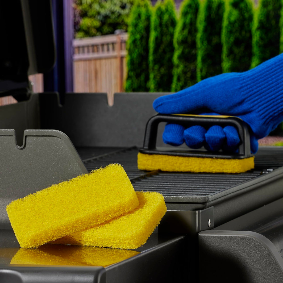 2-Pack Grill Scrubber Replacement Pads Powered by Scrub Daddy by Mr. Bar-B-Q – Polypropylene (PP), Yellow, Model 60404SDZ