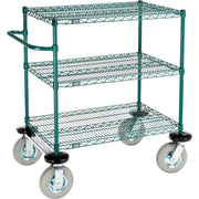 3 Shelf CART by Nexel – Alloy Steel, Green Epoxy, Model SC2436NG3