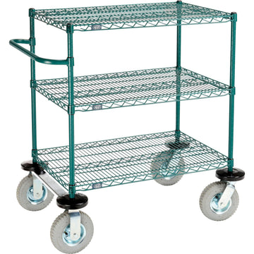 3 Shelf CART by Nexel – Alloy Steel, Green Epoxy, Model SC2436NG3