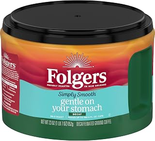 Folgers Simply Smooth Decaf Ground Coffee, 23 Oz. Canister