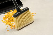 Sparta Duo-Sweep Flagged Angle Broom Head with Frayed Bristles, Heavy Duty Broom Head for Sweeping Fine Dust and Debris, 12" Long, 1 Count, Natural