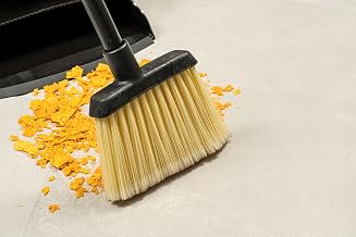 Sparta Duo-Sweep Flagged Angle Broom Head with Frayed Bristles, Heavy Duty Broom Head for Sweeping Fine Dust and Debris, 12" Long, 1 Count, Natural