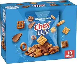 Traditional Chex Mix, Original Recipe, Single-Serve Bags (Pack of 10)