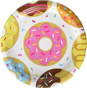 Creative Converting Donut 9 Inch Lunch Dinner Plates, 9", Multicolor