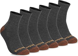 Timberland Men's Socks, Comfort Quarter Socks, Arch Support, Padded Cushion, Moisture Control