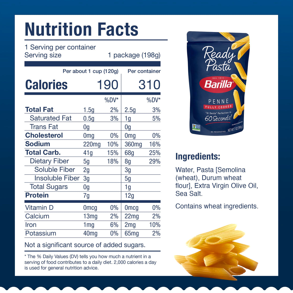 Barilla Penne / 7 Ounce (Pack of 7) / 1 Penne