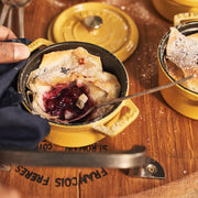 Cast Iron Mini Round Cocotte by STAUB – 0.25-qt, 0.25 quarts, Cast Iron, Citron, Model 1029106