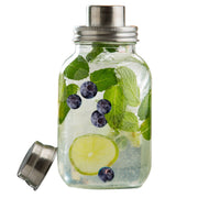 Cash & Carry Mason Jar Cocktail Shaker by Tablecraft – 3.50x3.25x6.50, Glass, Check Images, Model MJS14