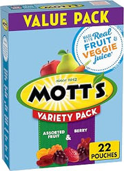 Mott's Assorted Berry Fruit Snacks, Gluten Free, 17.6 oz (Pack of 6)