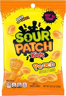 Peach Soft and Chewy Gummy Candy by Sour Patch Kids – 18.6 cm x 13.5 cm x 26.2 cm