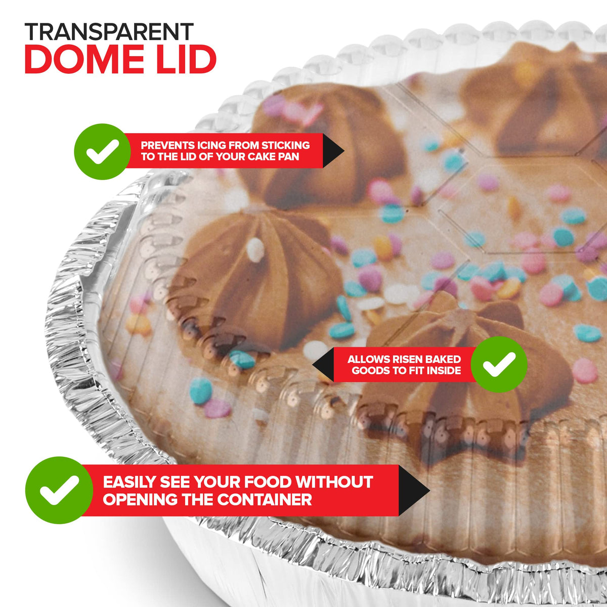 9" Round Aluminum Foil Pans with Lids (40 Pack) Pie Tins Disposable 9 Inch with Lid by Stock Your Home – 9 inches, Aluminum, Silver, Pack of 40, Model 2915