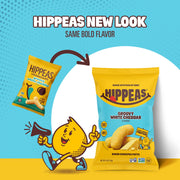 HIPPEAS Groovy White Cheddar / 4 Ounce (Pack of 1) / Basic Puffed Snacks