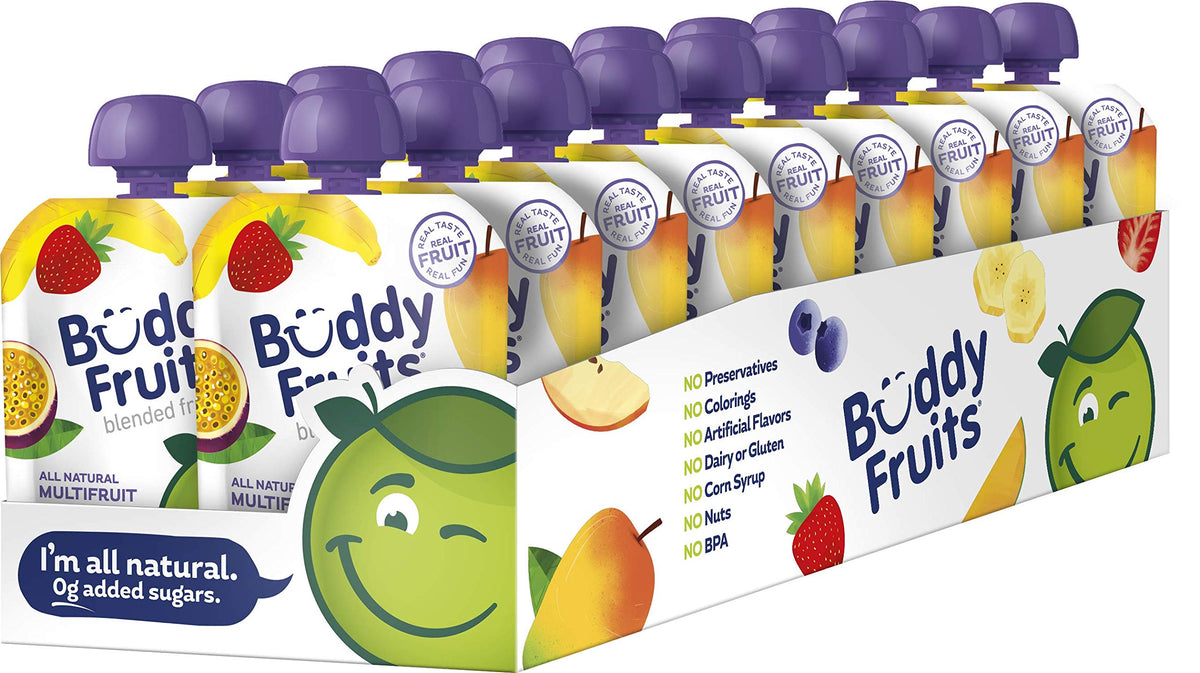 Buddy Fruits Multifruit / 3.2 Ounce (Pack of 18) / 18 Applesauce