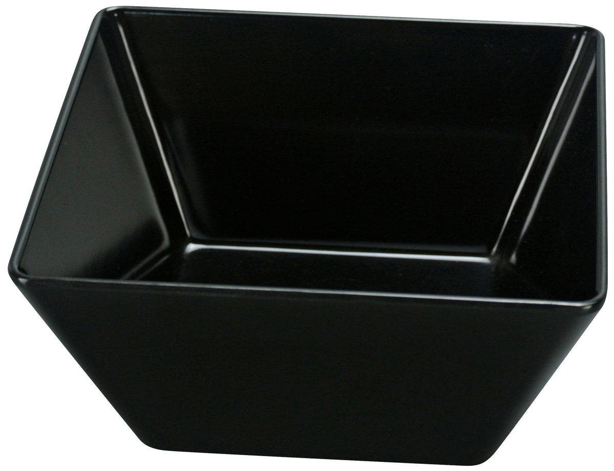 Rome Square Bowl by Yanco – 18 ounces, Melamine, Black, Pack of 48, Model RM-405BK