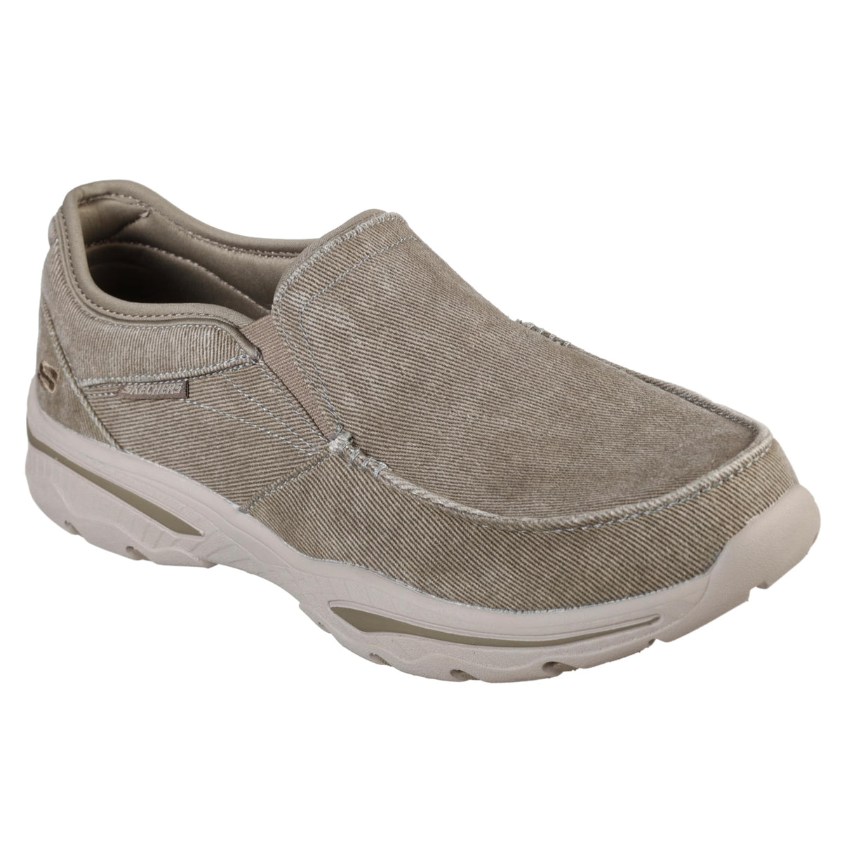 Men's Relaxed Fit-creston-moseco by Skechers – 10, Textile, Taupe, Model 65355-578-10 M US