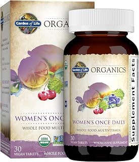 Garden of Life Organics Women's Once Daily Multivitamin, 30 Tablets