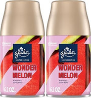 Glade Automatic Spray Refill, Wonder Melon, Scented Air Freshener for Home and Bathroom, 6.2 Oz, 2 Count