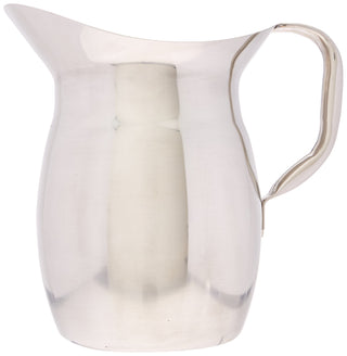 3 qt Bell Water Pitcher by Tablecraft – 96 Ounces, 3.0 quarts, Stainless Steel, Silver