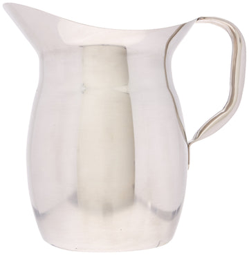3 qt Bell Water Pitcher by Tablecraft – 96 Ounces, 3.0 quarts, Stainless Steel, Silver