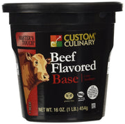Custom Culinary Beef Flavored Very Low Sodium Base / 16-Ounce Plastic Jars (Pack of 6) / 6 Beef Soups