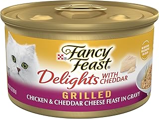 Purina Fancy Feast Delights Grilled Chicken & Cheddar Cheese (24)3oz Cans