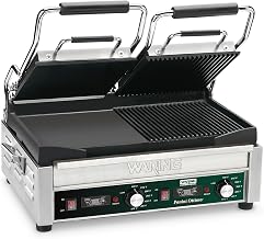 Waring Panini Press with Timer, 17" x 9.25" Cooking Surface & 120V