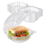 Stock Your Home 5" x 5" - 50 Count / Clear / 1 Clamshell Take Out Containers