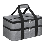 MIAOJIE Insulated Casserole Carrier Bag, 16 x 10 x 7.2 Inches, Gray