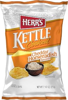HERR'S Cheddar Horseradish Kettle Chips, 8.5 Ounce (Pack of 1)
