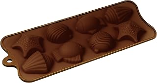 Fat Daddio's SCM-007 Silicone Candy Mold, 9" x 4.5", Brown