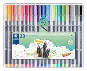Triplus Fineliner Pens by STAEDTLER – 20 Count (Pack of 1), Plastic, Assorted, Model 334 SB20