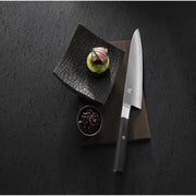 Koh 9.5" Chef's Knife Black/Stainless Steel by MIYABI – 9.5", FC61 Steel, Black, Model 33951-243