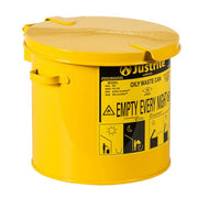Justrite Oily Waste Can, 2 gal. - Yellow