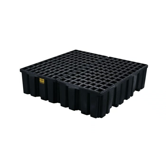 Eagle Manufacturing HDPE Plastic Drum Pallet, 51" x 52 1/2" - Black