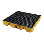 Eagle Manufacturing HDPE Plastic Drum Pallet, 51 1/2" x 51 1/2" - Yellow